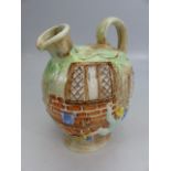 H J Wood Ltd for Burslem handpainted jug of unusual shape
