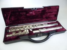 Boosey and Hawkes silverplates flute in carry case