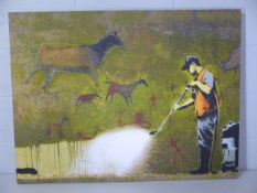 Large Banksy style print