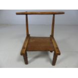 Small antique planked and turned childrens chair