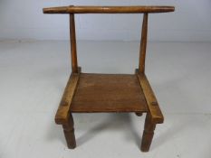 Small antique planked and turned childrens chair