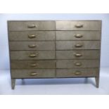 Industrial metal set of multiple drawers