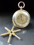 18ct Gold cased pocket watch.