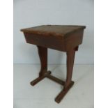 Early 20th Century pine school desk