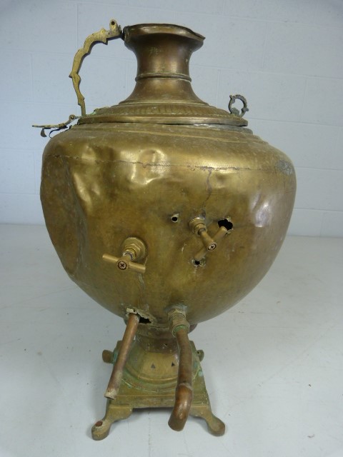 Extremely large copper Samovar A/F with fittings. - Image 2 of 4