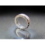 18CT white gold Bvlgari style diamond full eternity ring of approx 1ct