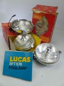 Three Lucas car spot lamps - two boxed