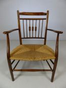 19th century walnut nursing chair