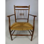 19th century walnut nursing chair