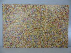 Large Pollock style oil painting