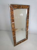 Interior Design Freestanding chrome and faux tiger skin framed mirror 1m wide x 2m tall