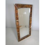 Interior Design Freestanding chrome and faux tiger skin framed mirror 1m wide x 2m tall