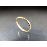 22ct Gold Wedding band - approx weight - 1.7g