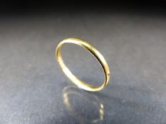 22ct Gold Wedding band - approx weight - 1.7g