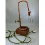 Steampunk copper lamp
