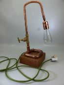 Steampunk copper lamp