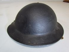 Military interest: Military black helmet with liner