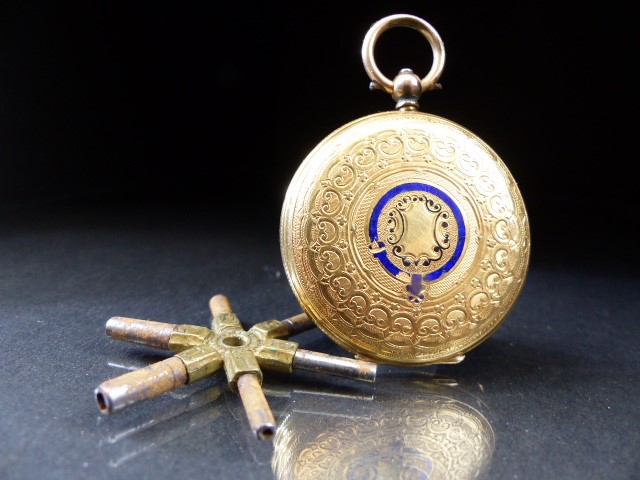 18ct Gold cased pocket watch. - Image 3 of 3