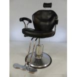 Leather style Dentists chair on chrome base