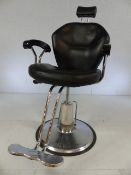 Leather style Dentists chair on chrome base