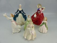 Selection of Doulton and Coalport ladies to include - Doulton - Penny, Thinking of you, Autumn