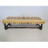 Fine needlepoint low stool