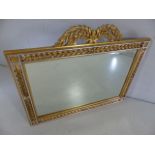A Large gilt wood framed and bevelled edged mirror approx 122 x 87cm
