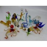 Small selection of glass animals