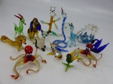 Small selection of glass animals