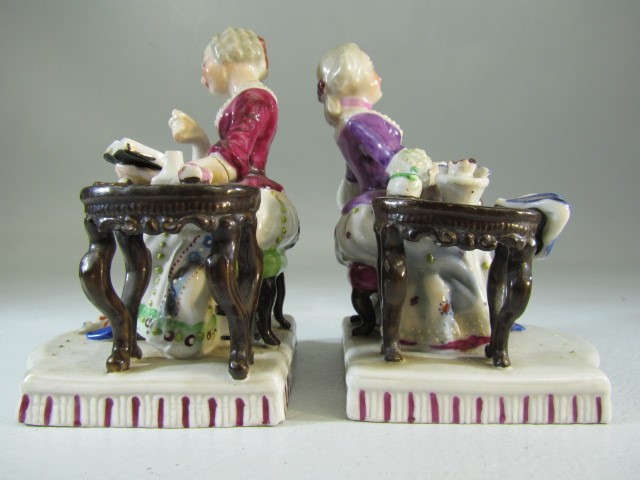 Fairings - a pair of staffordshire seated figures - Image 3 of 5