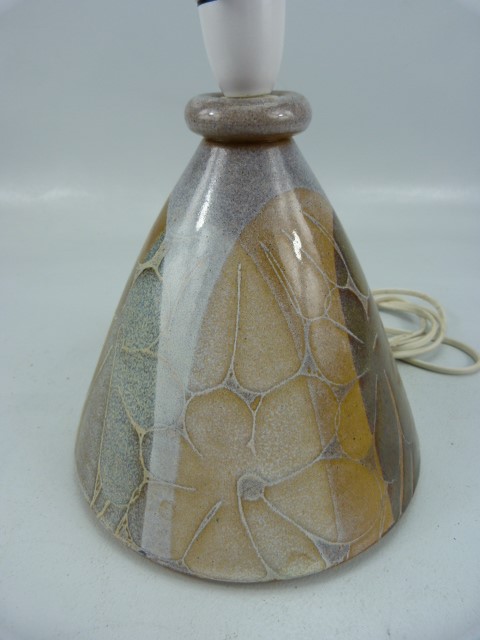 Studio pottery earthenware lamp base