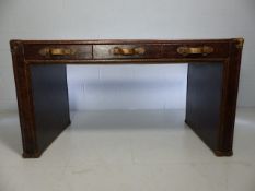 Modernist partners desk in the form of a trunk