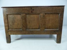 Antique elm coffer 19th century