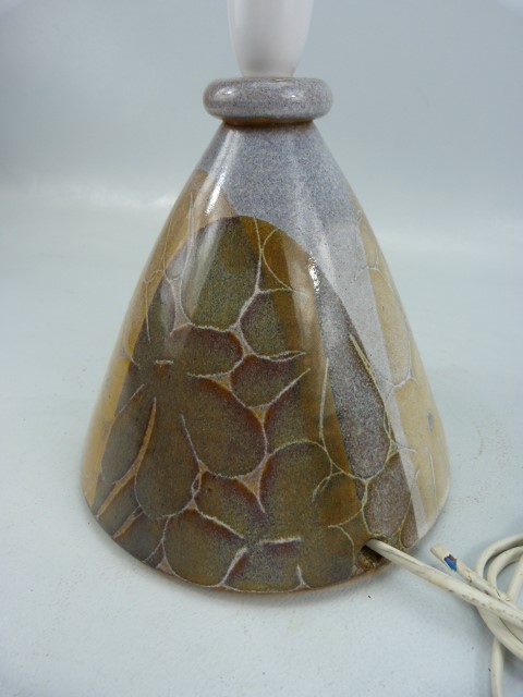 Studio pottery earthenware lamp base - Image 4 of 5