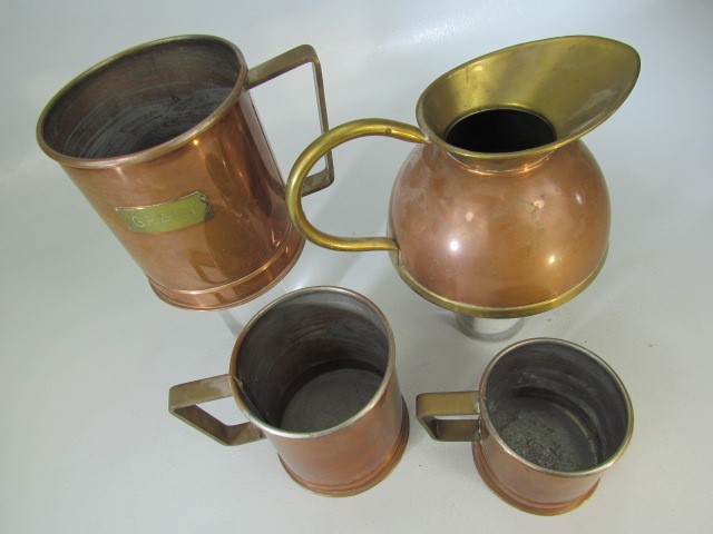 Three Copper antique grain measures and one other - Image 2 of 3