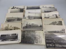 Selection of Railwayana postcards depicting various steam engines - Mostly 19th Century.