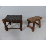 Two early 20th century footstools