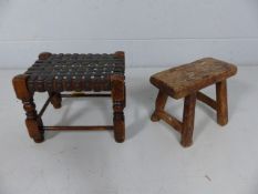 Two early 20th century footstools