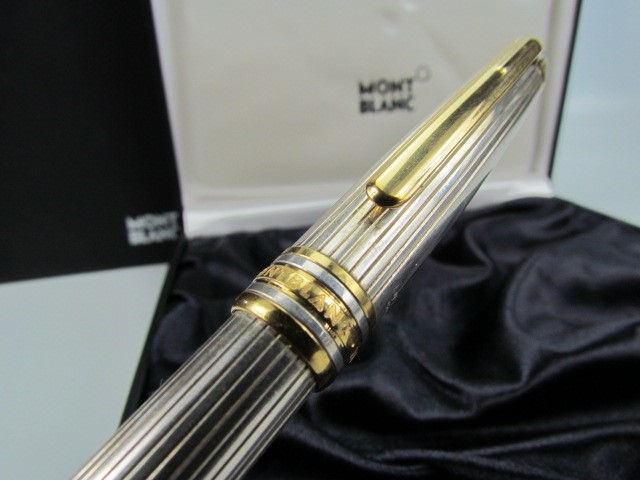 A silver (AG 925) Mont Blanc Meisterstuck Solitaire pen, in original box and outer box serial - Image 4 of 5