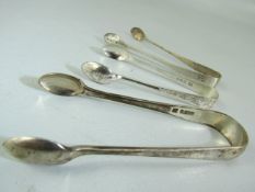 Three Hallmarked silver sugar nips - 1) Hallmarked Sheffield 1904 Atkin Brothers. 2) James Dixon &