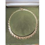 9ct Gold Hallmarked ladies necklace decorated with 9ct Hearts hallmarked JW Ltd (total weight approx