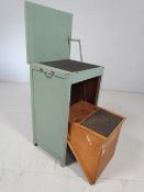 Mid Century shoe shine cabinet with metamorphic step