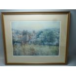 Lionel Aggett Signed print, Summer Evening Crediton 26/250