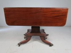 Antique mahogany sutherland style table with single drawer