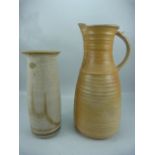 Handthrown Studio Pottery - Both pieces of simplistic form. Decorated in no glazes.