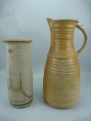 Handthrown Studio Pottery - Both pieces of simplistic form. Decorated in no glazes.