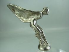 Rolls Royce pre 1939 Spirit of Ecstasy mascot marked to wings inscribed "TRADE MARK REC" & "REG.US.