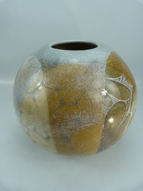 Studio Pottery earthenware large bulbous vase. Signed to base. - Image 2 of 4