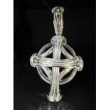 Large 14ct white Gold Cross, set with Diamonds. Gold weight approx 98g and set with round and