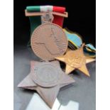 Three medals to include; Khedive’s Star, 1884, unnamed as issued; The Air Crew Europe star (unnamed)
